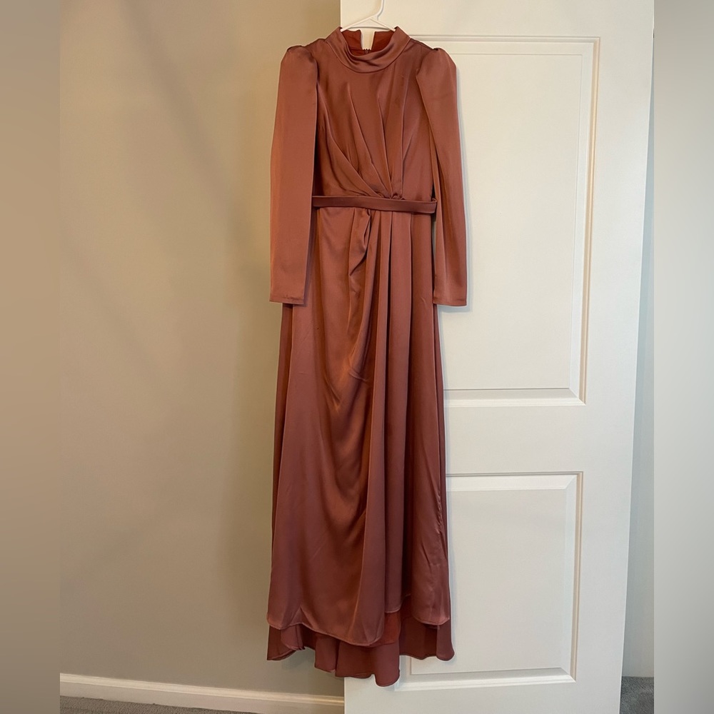 Long sleeve formal evening gown dress